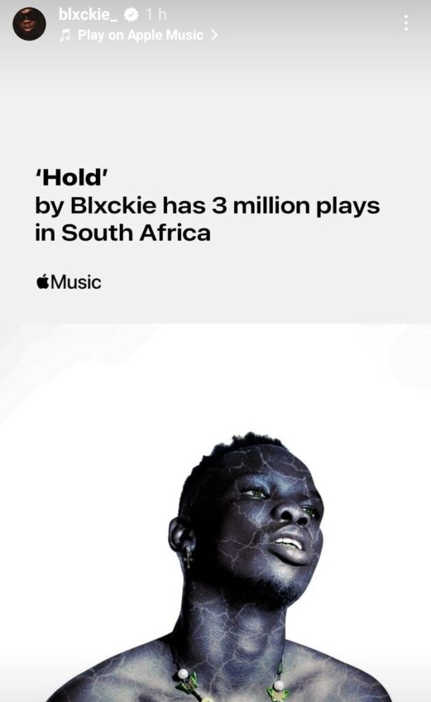 Blxckie'S &Quot;Hold&Quot; Triumphs On Apple Music 1