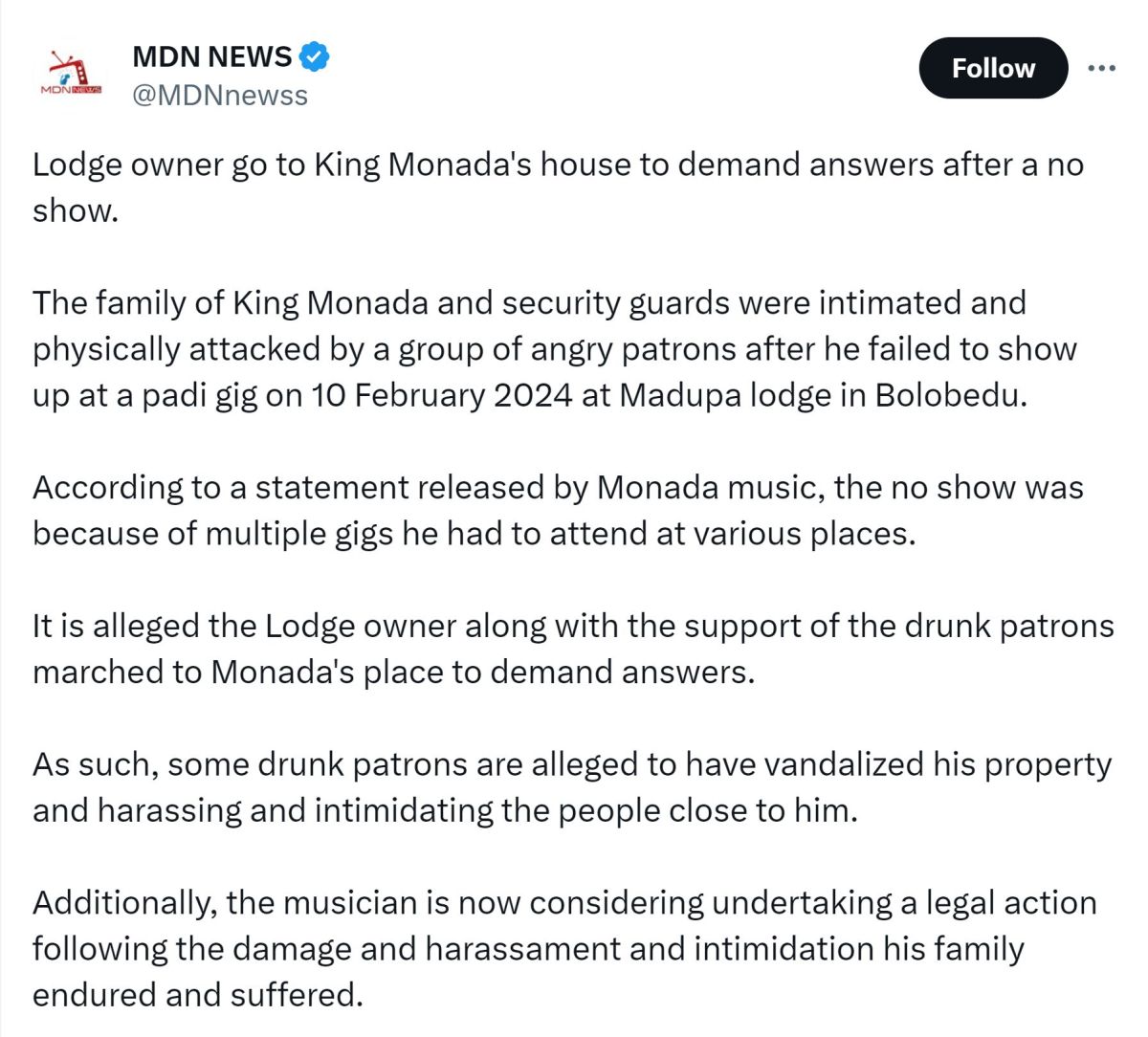 Drunk Patrons Vandalise King Monada’s Home For Not Showing Up At A Gig In Bolobedu 2
