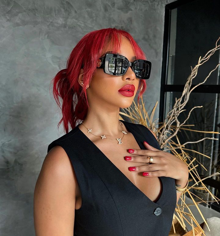 Mihlali Ndamase Switches Up Her Hair Colour For Valentine’s Day 1