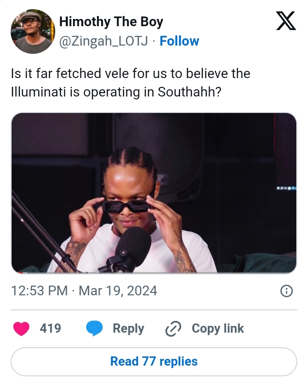 Zingah'S Question About The Illuminati Operating In Sa Sparks Debate 1