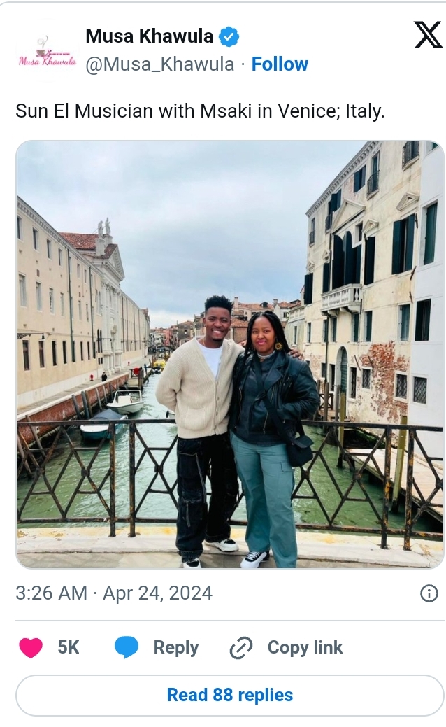 Are Sun-El &Amp; Msaki Dating? Italy Pictures Spark Questions 2