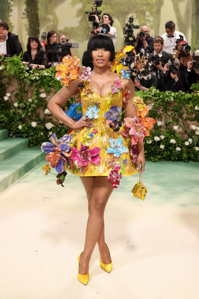 Nicki Minaj'S Stunning Floral Ensemble At 2024 Met Gala 2