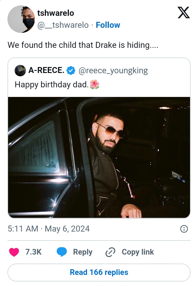 A-Reece Trolled For Old Tweet About His Dad, Drake 2