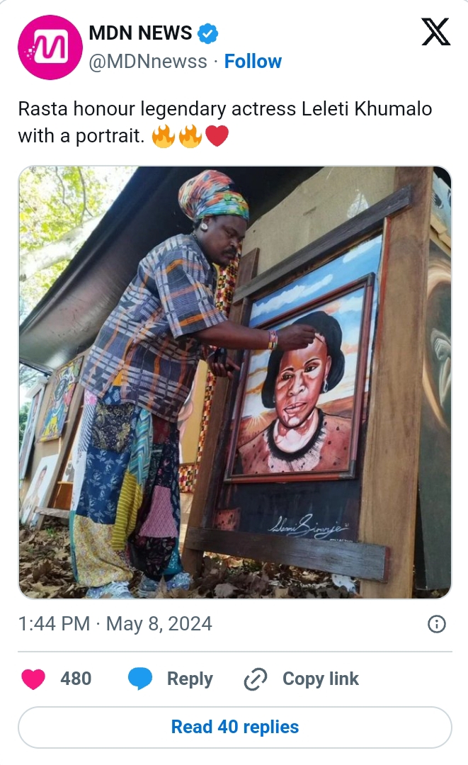 Rasta Paints A Portrait Of Leleti Khumalo 1