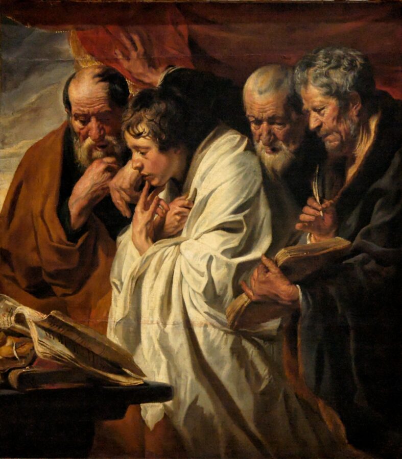 Jacob Jordaens, The Four Evangelists, oil on canvas