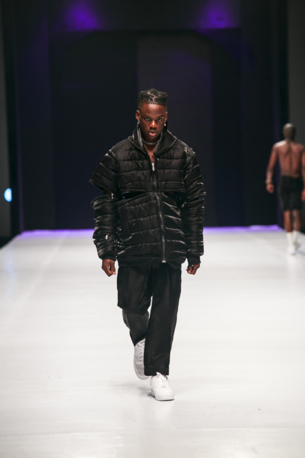 Person walking on runway