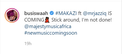 Busiswa Teases New Song Titled &Quot;Makazi&Quot; Featuring Mr Jazziq 3