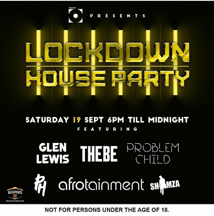 Channel O Lockdown House Party (Saturday 19th September 2020) Line-up