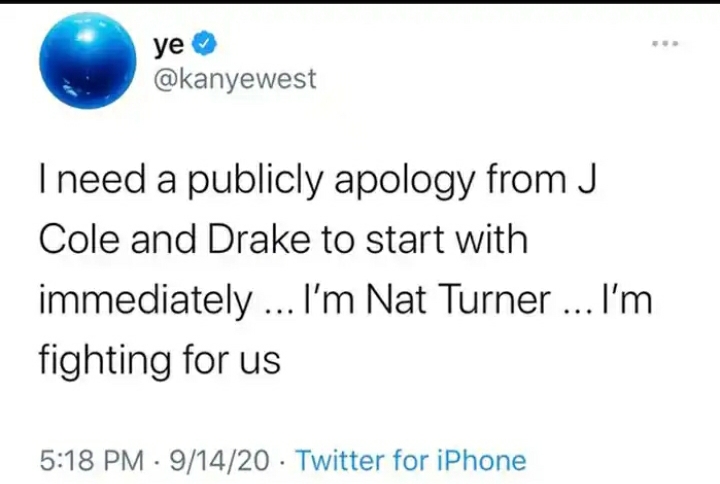 Kanye Demands An Apology From Drake And J. Cole 2